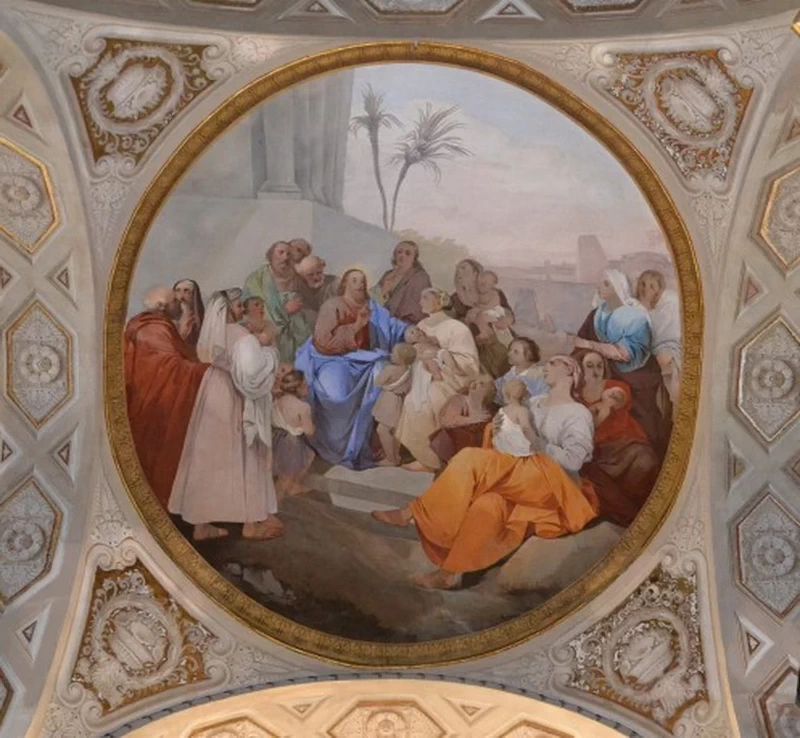 Gesù Cristo benedici i fanciulli - Chiesa di San Giacomo di Corte, Santa Margherita Ligure, Genova